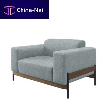 Contemporary armchair BOWIEfabricoakwalnut
