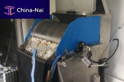 Wastewater treatment screening unit rotaryfor bulk materialsfor wastewater