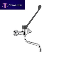 Wall-mounted mixer tap 09488metalkitchen2-hole