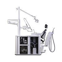 Dental treatment unit with electro-mechanical chair GALLANT AUTONOMEwith delivery systemwith light