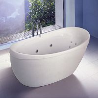 Oval bathtub ARTESIAfree-standinghydromassagechromotherapy