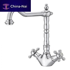 Countertop double-handle mixer tap 235700/51831510chromed metalkitchen1-hole