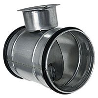 Circular air damper flow controlpressure-controlmanual