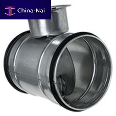 Circular air damper flow controlpressure-controlmanual