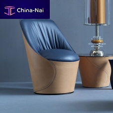 Contemporary armchair ELECTA LOUNGEleatherfull-grain leatherbrown