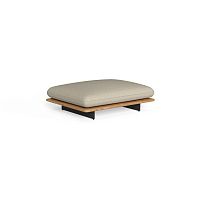 Contemporary ottoman VENICE fabricteaksolid wood