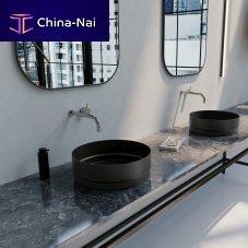 Countertop washbasin NUEVAenameled metalsteelwith counter