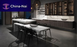 Contemporary kitchen LANO SCHEMAwood veneermarbleisland