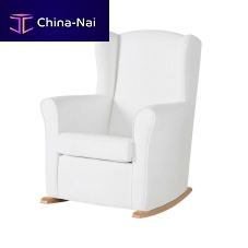 Contemporary armchair NANNYfabricsynthetic leatherpine