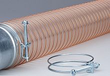Galvanised steel hose clamp FLEXADUX® screw