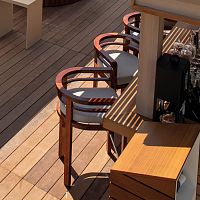 Contemporary bar chair POSITANOoutdoorindoorfabric