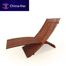 Contemporary sun lounger wooden