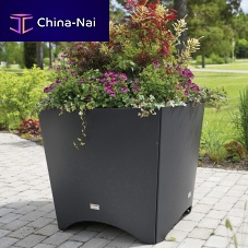 Powder-coated steel planter NF4070squarecontemporaryfor public space