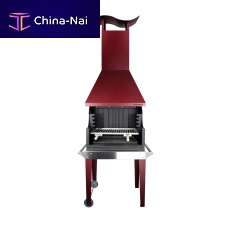 Charcoal barbecue COVENwood-burningon castersfree-standing
