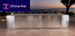 Outdoor kitchen contemporarystainless steellarge
