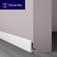 White baseboard SET-ONpolystyrenePVCrectangular