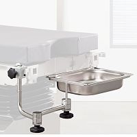 Surgery table-mounted surgical basin stand 91612stainless steel