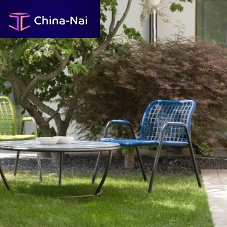 Contemporary armchair Sailor ropesteelhandmade