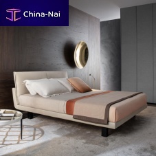 Wool blanket SAND PLAIDleather