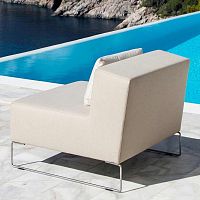 Contemporary fireside chair JAMfabricSunbrella®metal