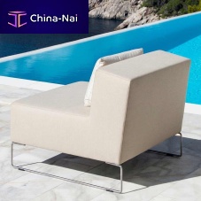 Contemporary fireside chair JAMfabricSunbrella®metal
