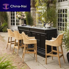 Contemporary bar chair SAO PAULOpatiorattanhigh-density polyethylene (HDPE)