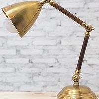 Table lamp steelbrasscontemporary