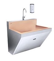 1-station surgical sink Cu-J-770-1-S-SPDstainless steelinfrared soap dispenserinfrared water tap