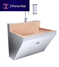 1-station surgical sink Cu-J-770-1-S-SPDstainless steelinfrared soap dispenserinfrared water tap