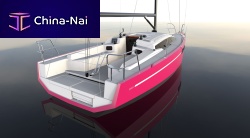 Fast cruising sailboat RM890+woodentwin rudderstwin keels