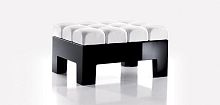 Contemporary ottoman MODin synthetic fabricsquareUV-resistant