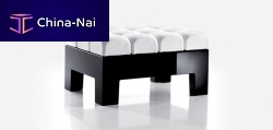 Contemporary ottoman MODin synthetic fabricsquareUV-resistant