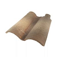 Interlocking roof tile 15DL barreledgedual-channel