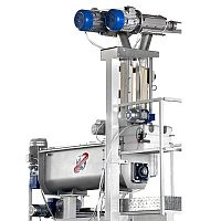 Continuous dough pasta pre-mixer single vessel