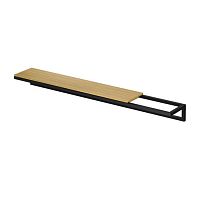 Shelf towel rack wall-mountedwoodenpowder-coated steel