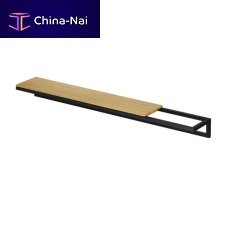 Shelf towel rack wall-mountedwoodenpowder-coated steel