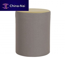 Contemporary pouf ARYAfabricroundgray
