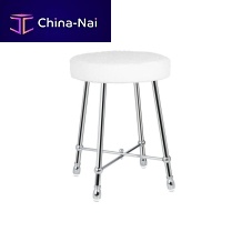 Traditional stool FS01-6130fabricbrass baseupholstered