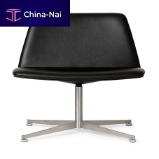 Contemporary fireside chair SPINAL 80leatherfabricchrome steel