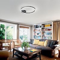 Contemporary ceiling light GIOTTOring-shapedmetalmethacrylate