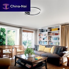 Contemporary ceiling light GIOTTOring-shapedmetalmethacrylate