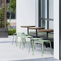 Contemporary stool Brightonaluminumaluminum basestackable