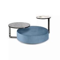 Contemporary pouf ERIKA fabricroundmodular