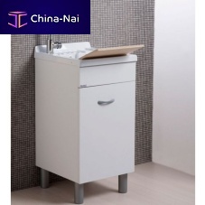 Free-standing laundry sink UNIKA-ABS-45wood veneerABS
