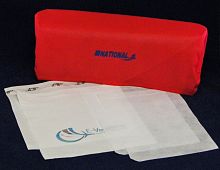 Aircraft cabin headrest cover