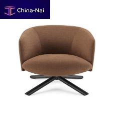 Contemporary armchair LIVREfabricleatherwooden