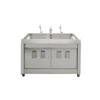 2-station surgical sink PMS-200stainless steelknee-operated