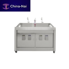 2-station surgical sink PMS-200stainless steelknee-operated
