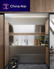Contemporary kitchen ESPRIT CLUB ET HAVANEwalnutwood veneerisland