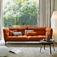 Chesterfield sofa Huskfabricblackgray